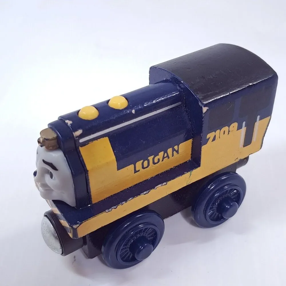 Thomas & Friends Wooden Railway Logan cbn22 yellow blue Train Tank Engine wood